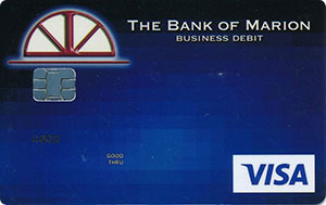 Blue pixel business debit card design