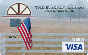 American Flag with field debit card design