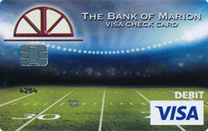 Football theme debit card design
