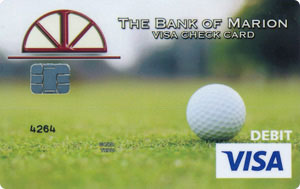 Golf theme debit card design