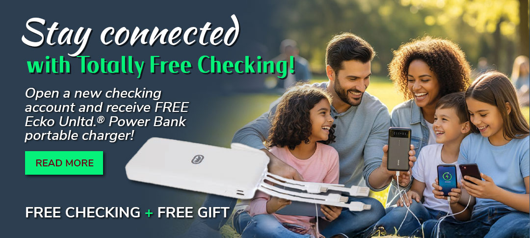 Free Checking and a free gift. Click to learn more.