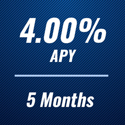 4.00% APR for 5 months CD