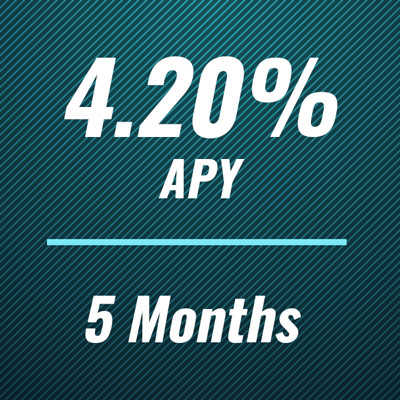 4.20% APR for 5 months CD