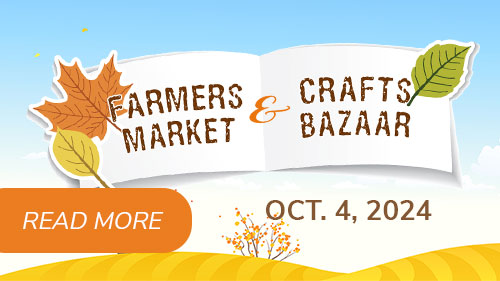 Farmers Market & Crafts Bazaar. Click to read more.