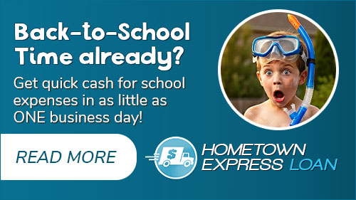 Hometown Express Loan. For our personal checking account customers. $1,500 to $15,000 in as little as one business day. Read more.